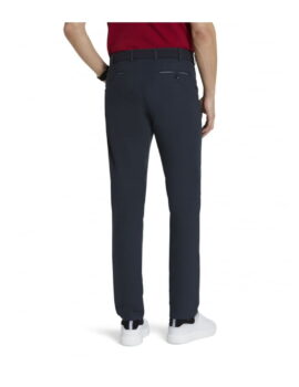 Meyer Navy Micro Fancy Stretch Cotton Trousers. Size 40R left