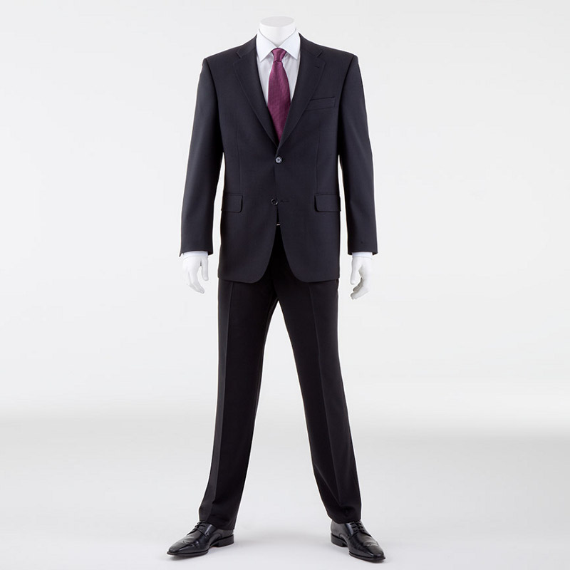 Black Quality Plain Wool Mixture Suit Trouser Plain Front Black Quality Plain Wool Mixture Suit Trouser Plain Front