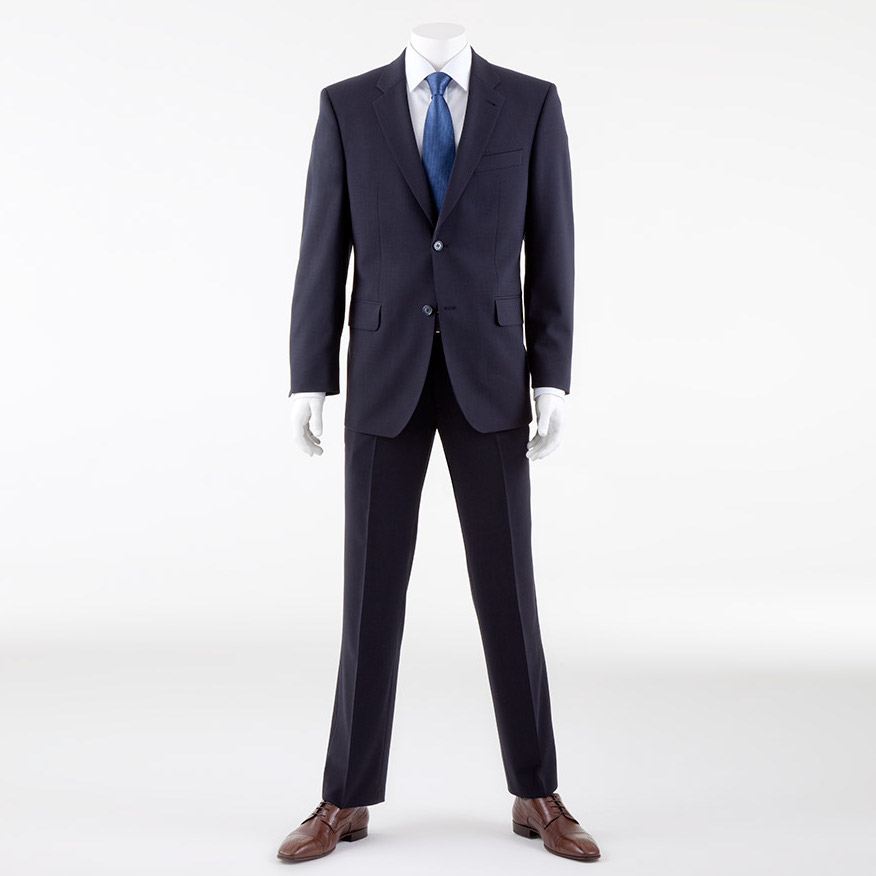 Navy Quality Plain Wool Mixture Suit Trouser Plain Front Navy Quality Plain Wool Mixture Suit Trouser Plain Front