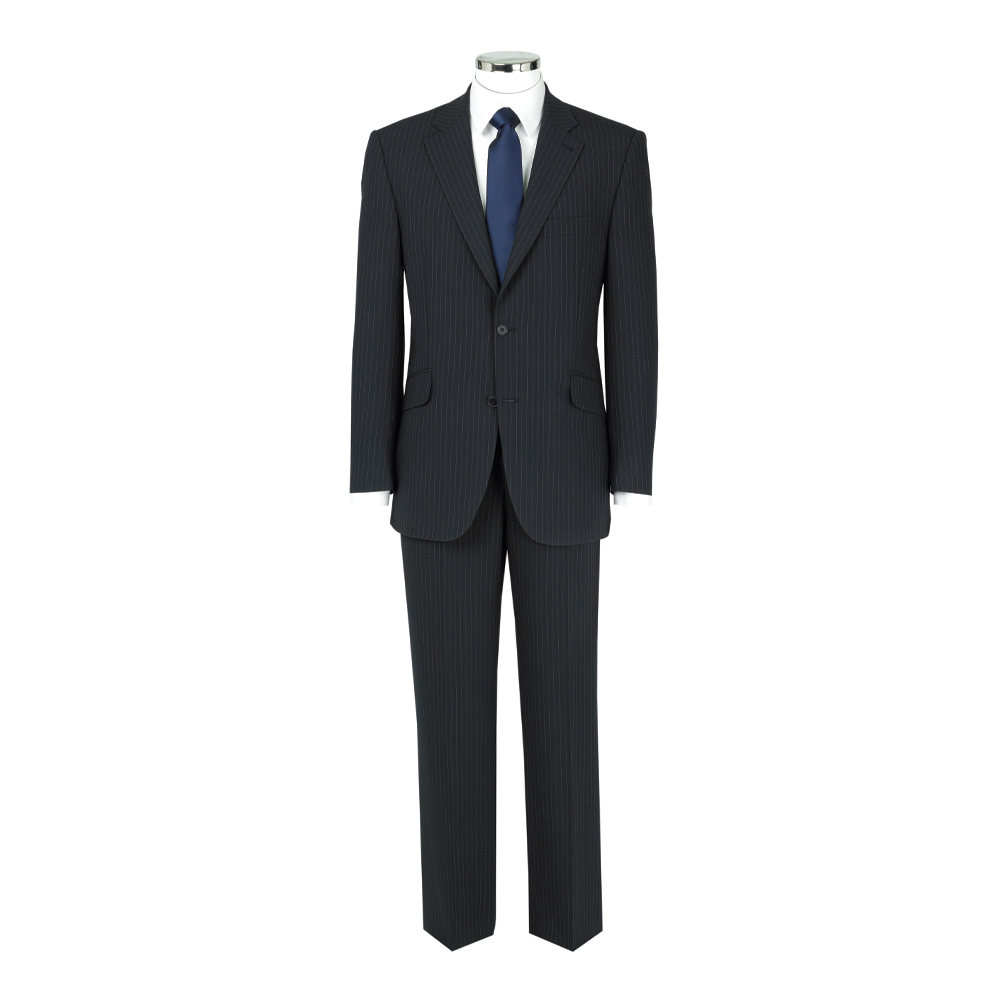 Wool Mixture Suit Jacket Stripe Navy Wool Mixture Suit Jacket Stripe Navy