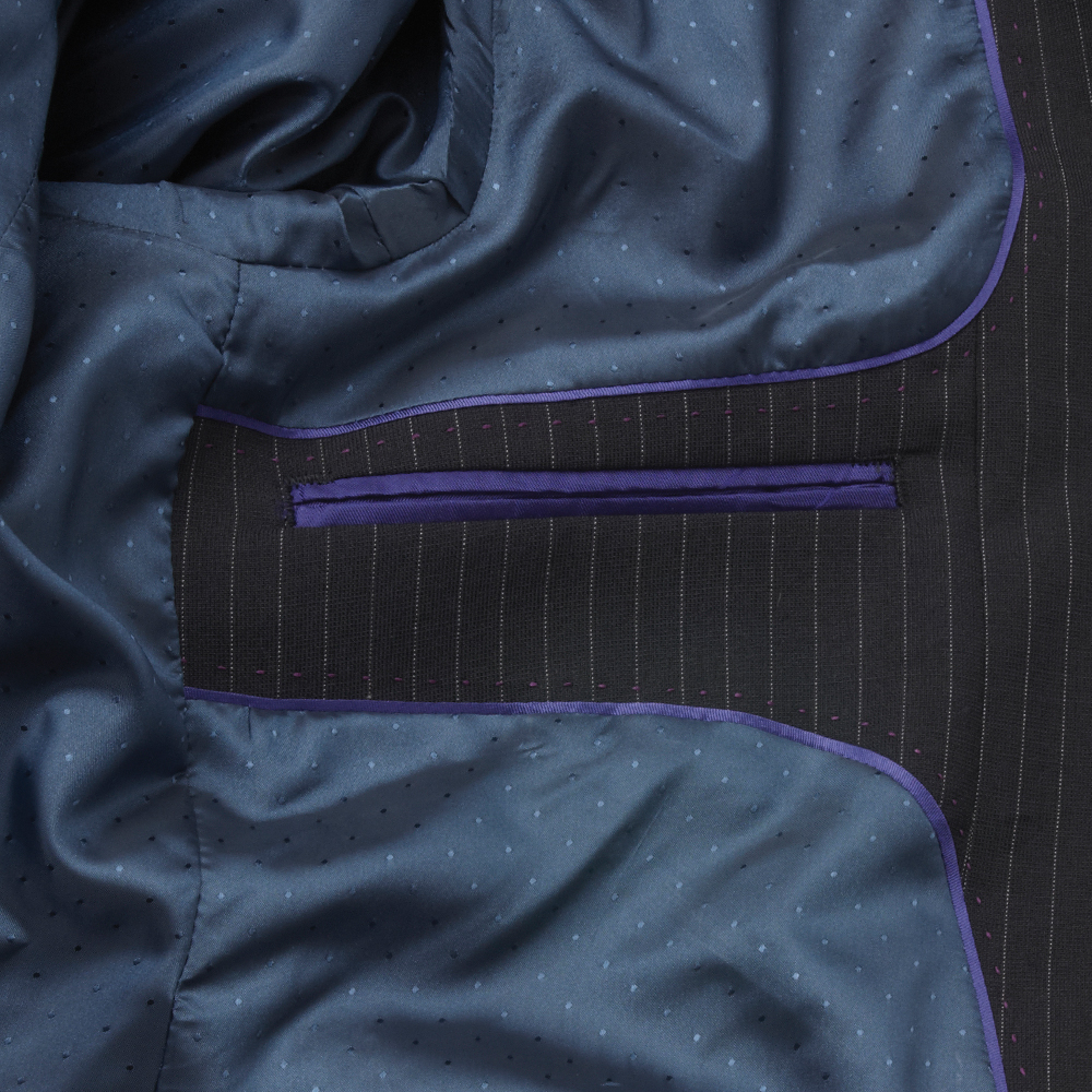 Wool Mixture Suit Jacket Stripe Navy Wool Mixture Suit Jacket Stripe Navy