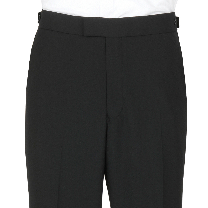 Scott Wool Mix Plain Front Evening Suit Trouser Black Scott Wool Mix Plain Front Evening Suit Trouser Black
