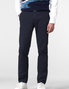 Meyer Navy Fine Texture Autumn Chino Trouser