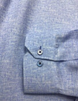 R2 Amsterdam Pale Blue Printed Stretch Long Sleeve Shirt.