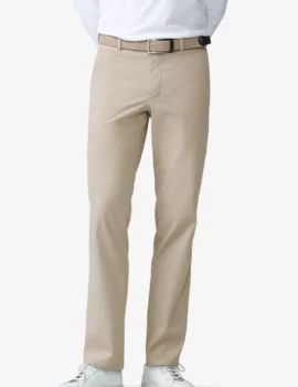 Meyer Beige Stretch Cotton Cotele Fabric Chino Trousers