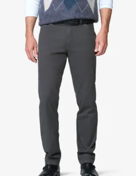 Meyer Canvas Look Grey Stretch Cotton Trousers.Autumn Weight